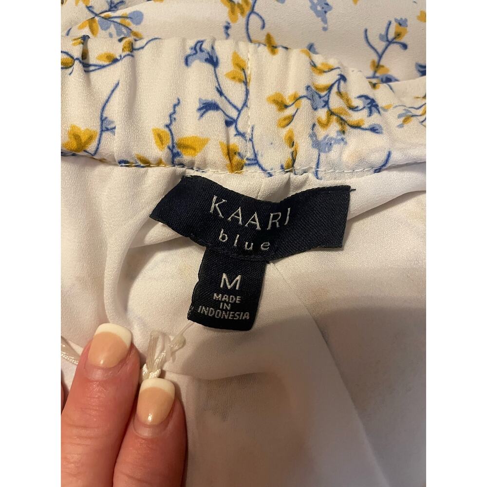 NWT Kaari Blue Medium La Dolce Vita Layered Floral Skirt $80 - Picture 9 of 9